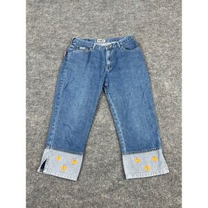 Network Vintage Butterfly Embroidered Cropped Jeans Denim Size 12 South Africa